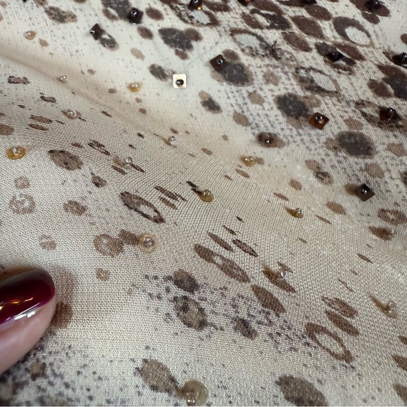 Y2K Eva Blue Asymmetrical Fairycore Sequin Dress Size 10 - Picture 12 of 15